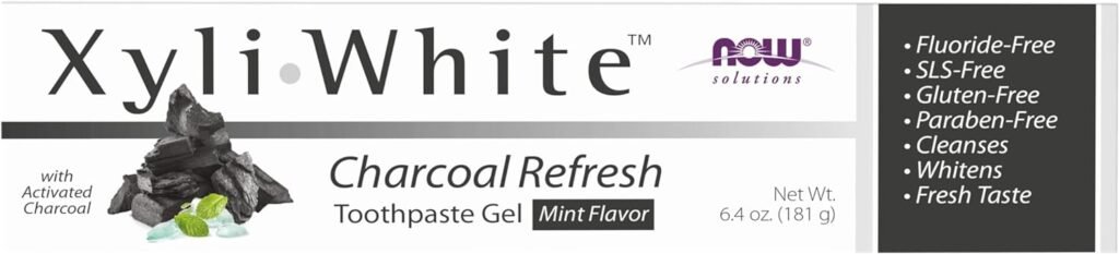 NOW Solutions, Xyliwhite™ Toothpaste Gel, Coconut Oil, Cleanses and Whitens, Cool Coconut-Mint Taste, 6.4-Ounce