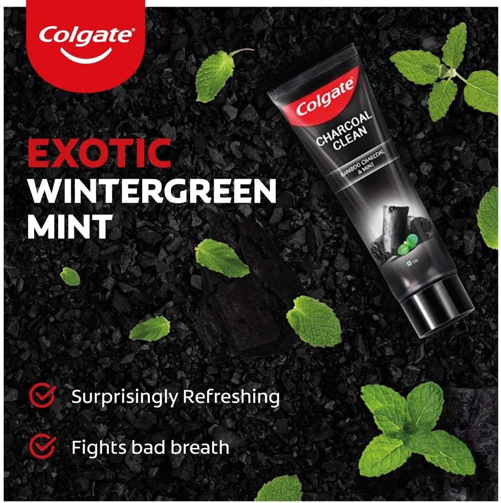 Colgate Charcoal Clean Toothpaste, Bamboo Charcoal and Mint - 120 g