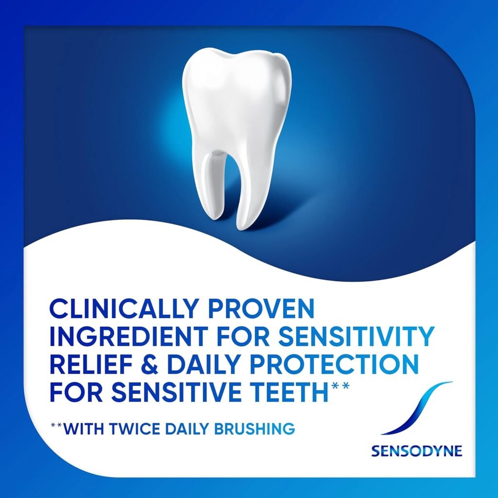 Sensodyne Repair and Protect Whitening Toothpaste, Toothpaste for Sensitive Teeth and Cavity Prevention, 3.4 oz