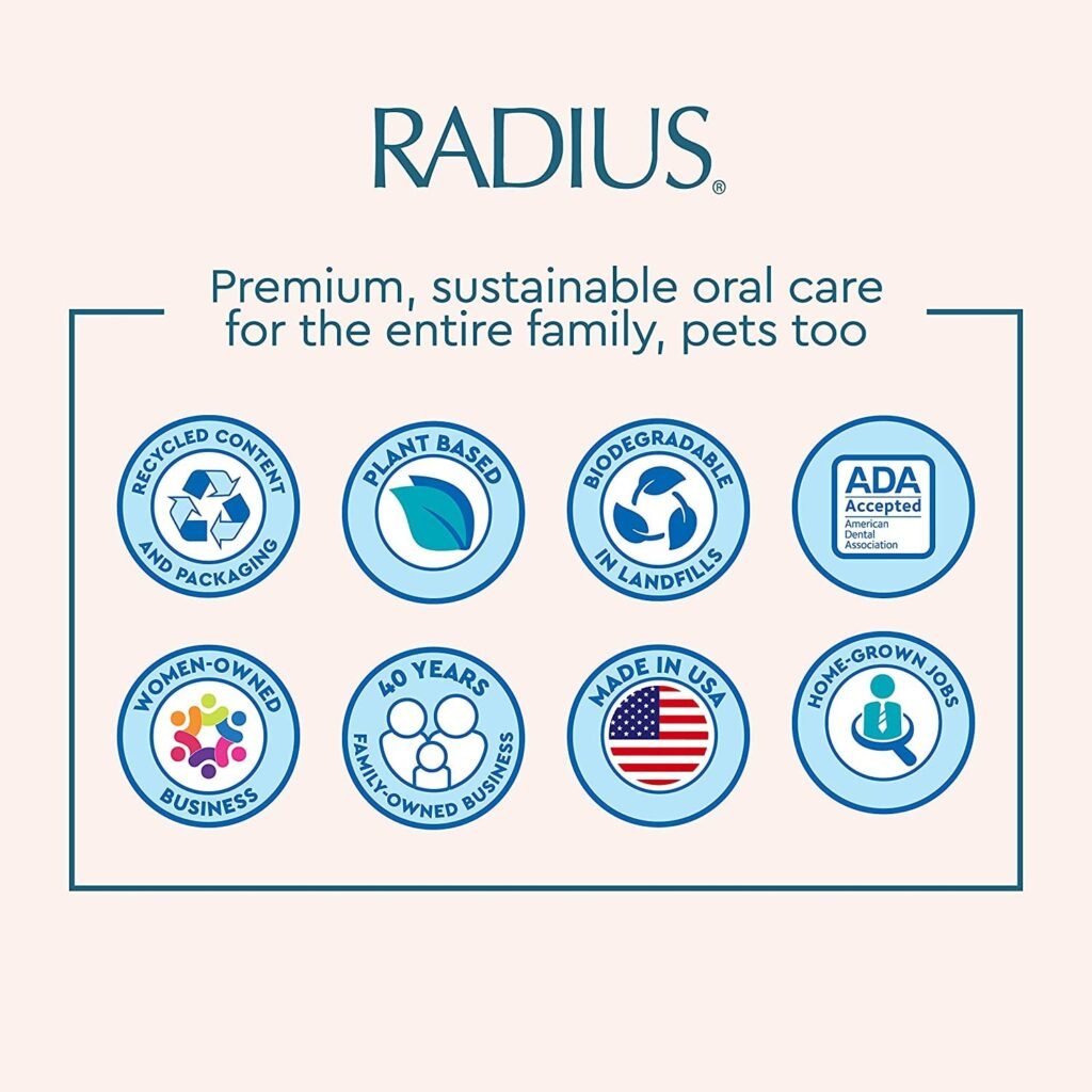 Radius USDA Organic Toothpaste Travel Trial Size 0.8 oz Non Toxic Chemical-Free Gluten-Free Designed to Improve Gum Health  Prevent Cavity - Matcha Mint - Pack of 3