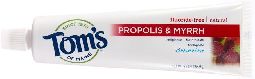 Toms of Maine Propolis  Myrrh Natural Fluoride Free Toothpaste, Cinnamint 5.5 oz