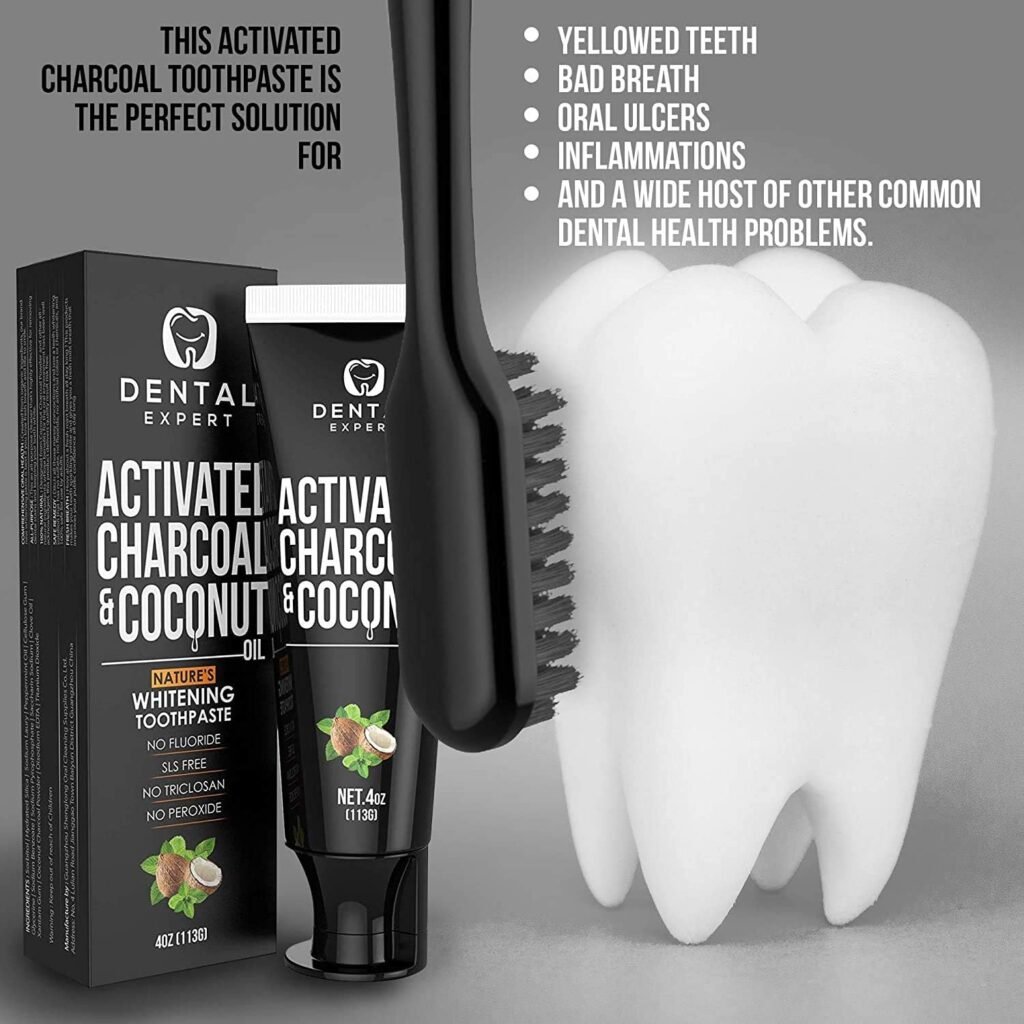 2 Pack Dental Expert Activated Charcoal Teeth Whitening Toothpaste